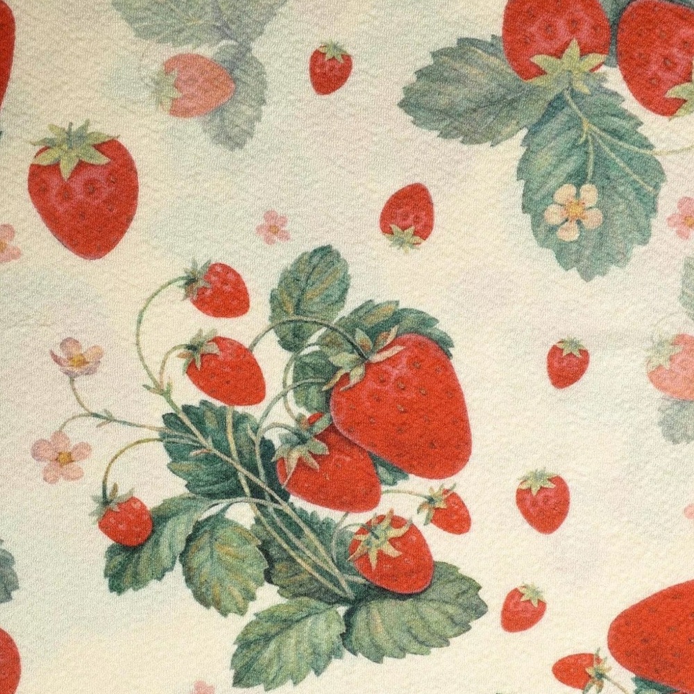 Strawberry Print Midi Dress Lace Trim Boutique New Various Size Available - Picture 7 of 7